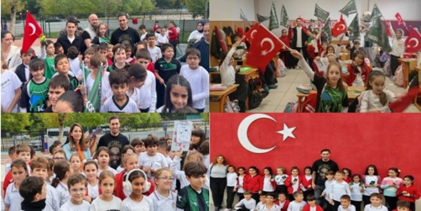 Darko Churlinov ve Furkan Gedik 23 Nisan İlkokulunda büyük ilgi gördü